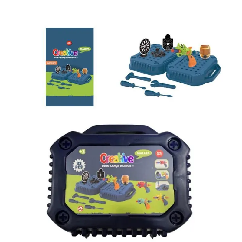 Brinquedo Maleta Ferramentas Dinossauro Creative Tiro Alvo