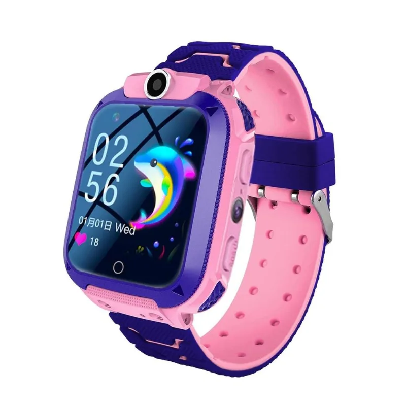 Relógio Q12 Inteligente Infantil Sos Smartwatch Prova D'agua - Lilás