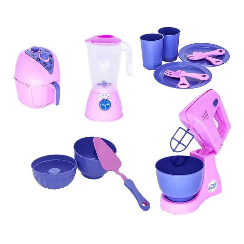 Cozinha De Brinquedo Menina Completa Infantil Kit Panelinhas
