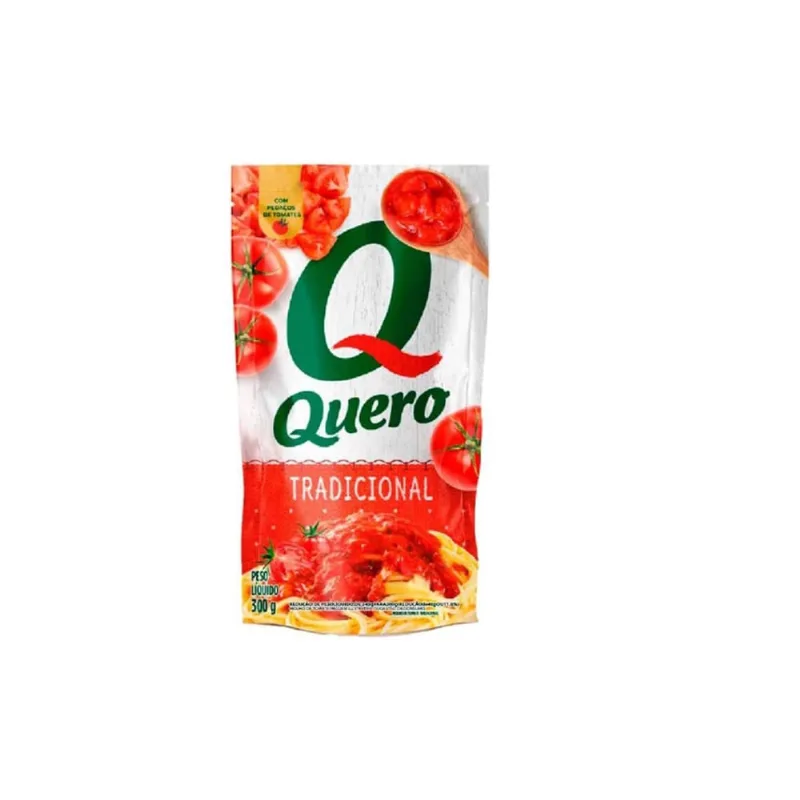 Kit Molho De Tomate Quero Tradic. 300Gr Sache 24 Unidades