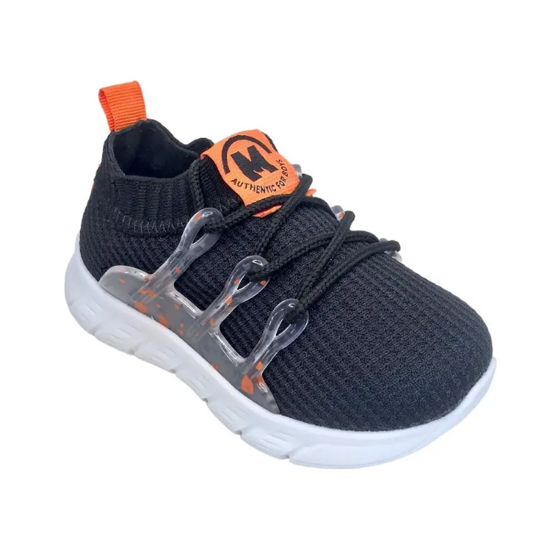 Tênis Esportivo Menino Molekinho Preto/Laranja 2147.429
