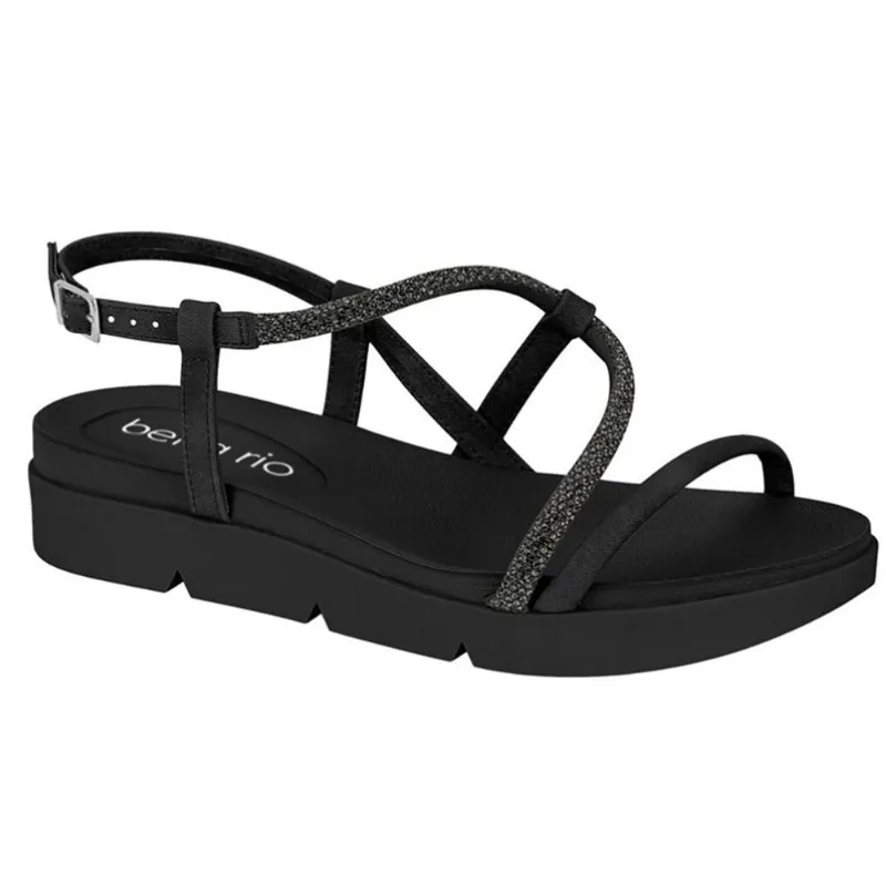 Sandália Papete Strass Beira Rio 8387531 Feminina