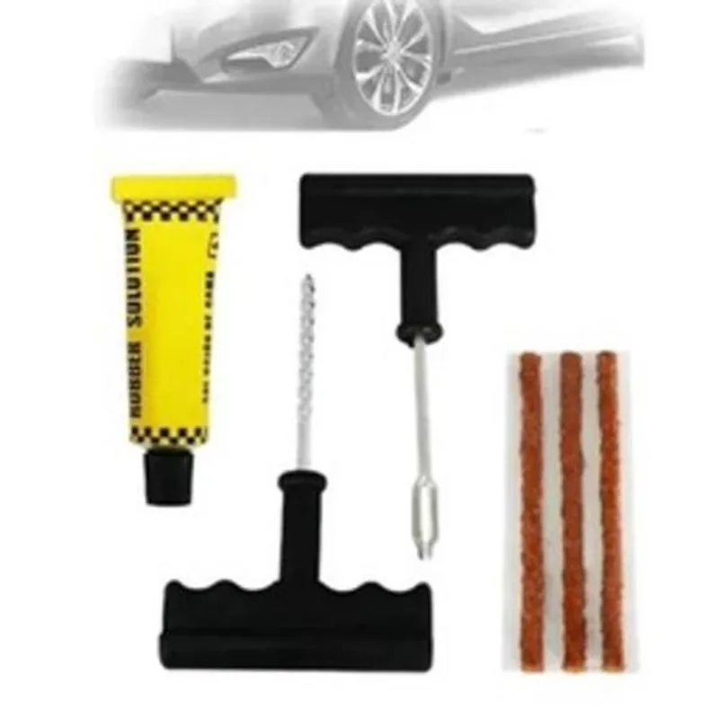 Kit Reparo Pneu Furado Moto Carro Sem Câmara Pneus 6 Peças