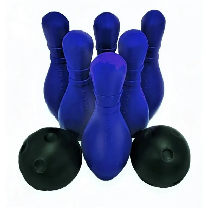 Kit De Boliche Infantil Pequeno Strike - 6 Pinos + 2 Bolas