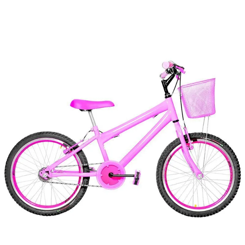 Bicicleta Infantil Feminina Aro 20 Aero Rosa e Pink