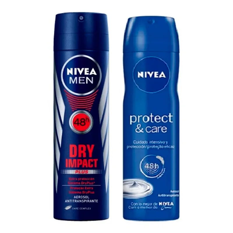 Kit Desodorante Aerosol Nivea Protect & Care Grátis Aerosol Masculino