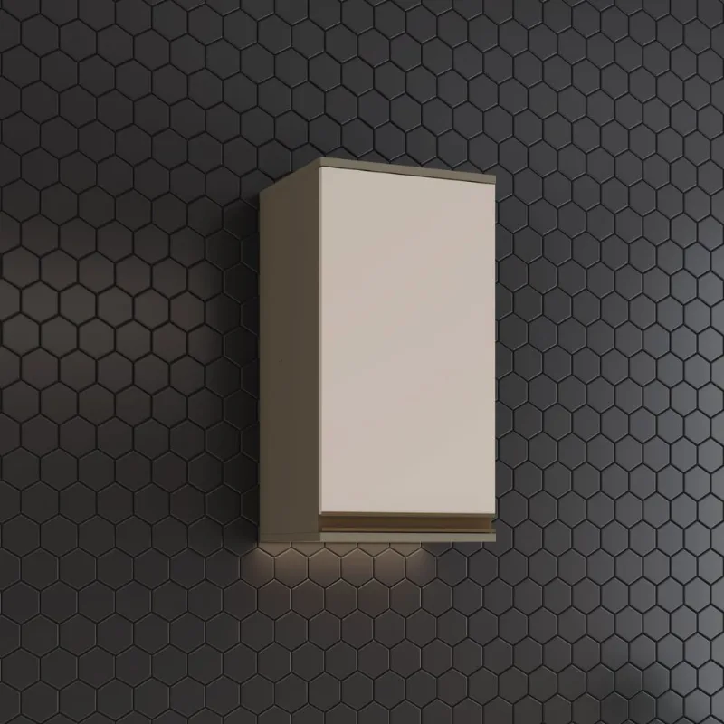 Armário Connect Henn Aéreo 1 Porta em MDF 35cm | Duna/Cristal - Henn