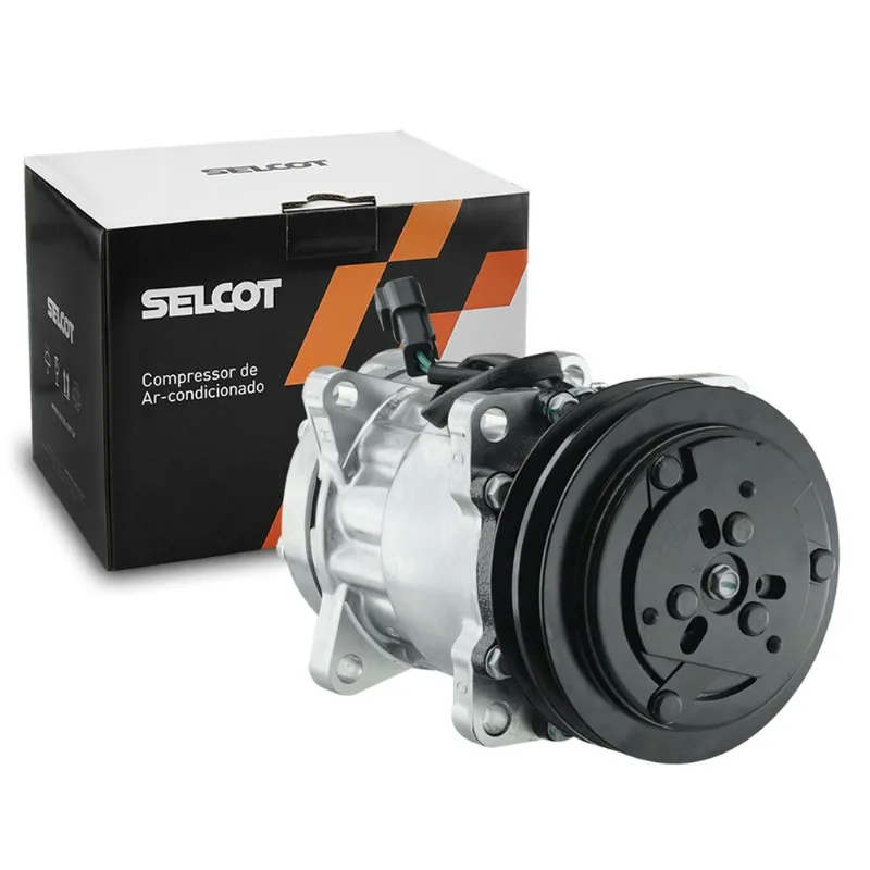 Compressor Ar para Máquinas Volvo 24V 7H15 Polia 2V 132mm Selcot