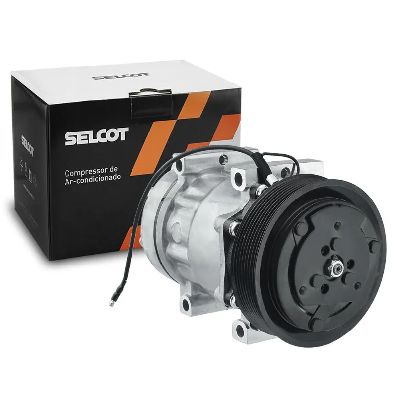 Compressor Ar para Volvo FH 12 1993 a 2006 VM FM NH FMX 7H15 Modelo Sanden Selcot