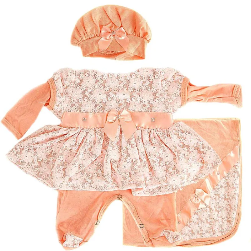 Kit Enxoval De Boneca Saída Maternidade de Luxo Naomi Rosa F