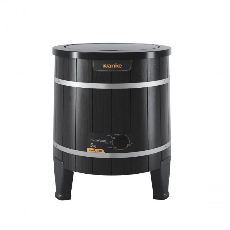 Lavadora De Roupas Semiautomática Tradicional Evolution 5 Kg Preta Wanke 127V - Wanke