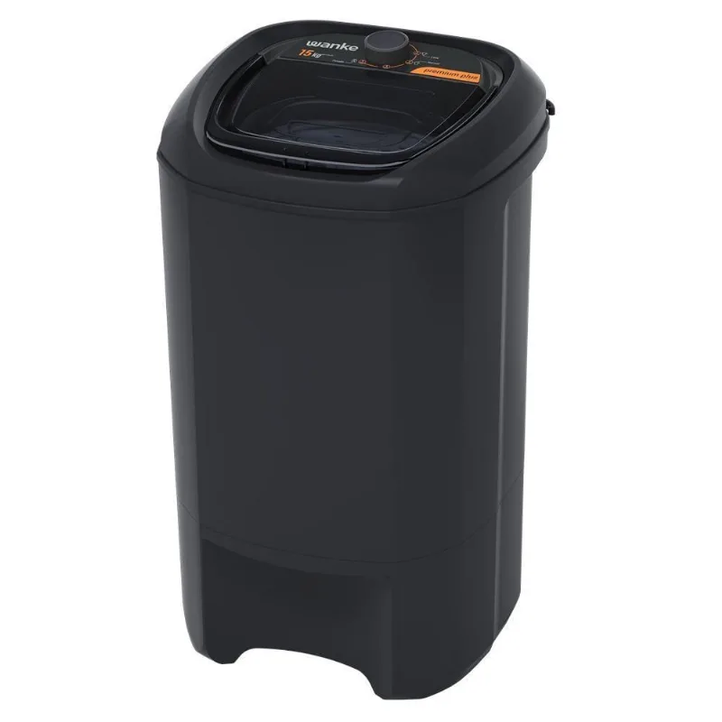 Centrífuga de Roupas Automática Wanke Premium Plus 15kg Preta com Timer e Trava 220V