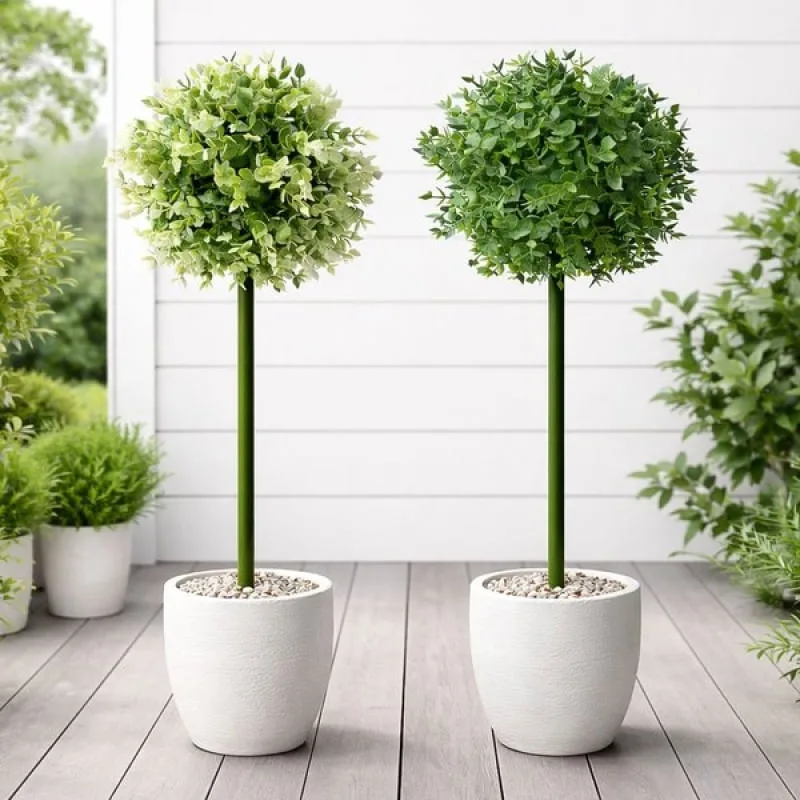 Buchinhos Bucho Verde Planta Artificial Jardim 80cm Kit 2pçs - Genérico