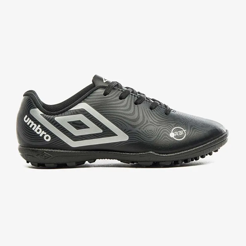 Chuteira Infanto-juvenil Society Orbit Preto Cinza Branco Umbro U07FB00179-182