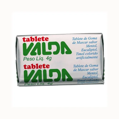 Goma De Mascar Tablete Mentol, Eucaliptol E Timol Valda 4g - VALDA - Mercearia
