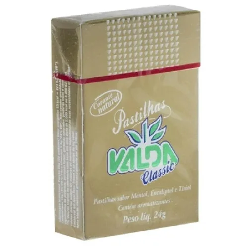 Pastilhas Mentol, Eucaliptol E Timol Valda Classic Caixa 24g - VALDA - Mercearia