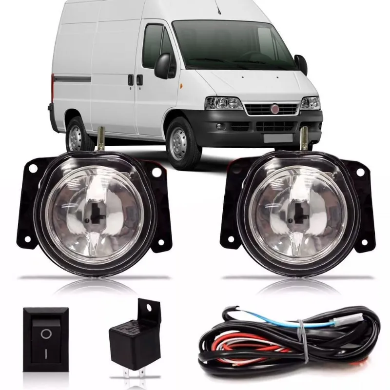 Kit Farol Milha Ducato Boxer Jumper 05 06 07 08 09 10 11 12