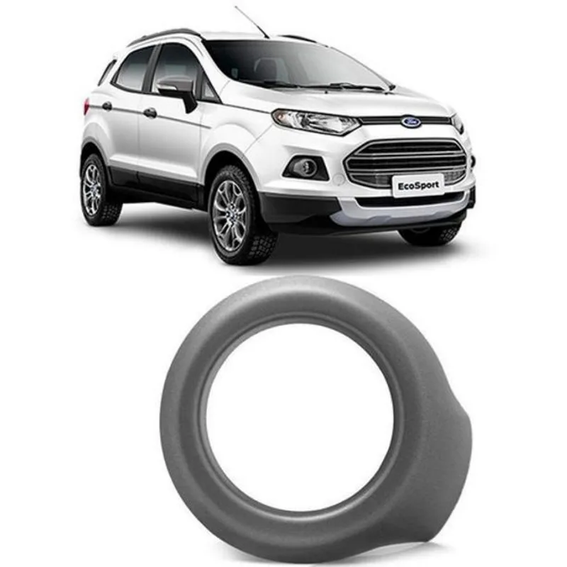 Aro Moldura Milha Ecosport 2013 2014 2015 16 2017 Cinza