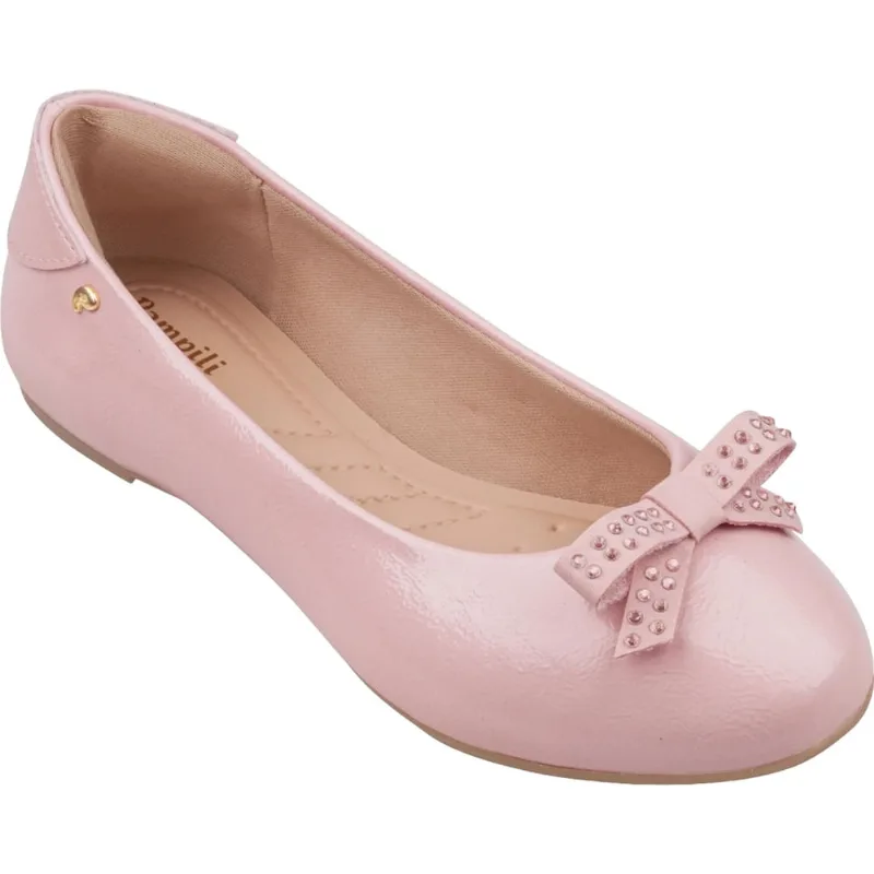 Sapatilha infantil pampili super fofura rosa verniz 2295324