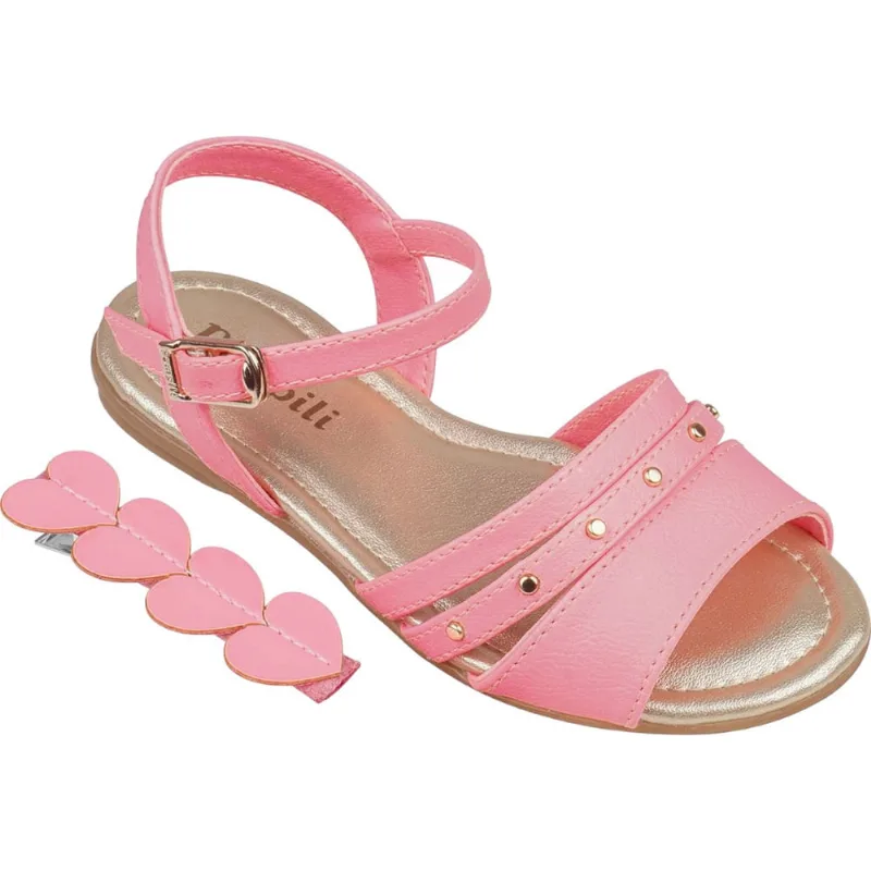 Sandália infantil pampili aurora rosa neon E presilha 698010