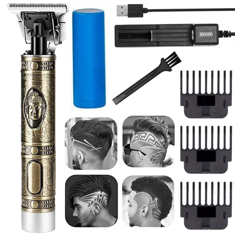 Maquina De Cortar Cabelo Barbeador Elétrico Recarregável - Não Disponível - Eletroportáteis