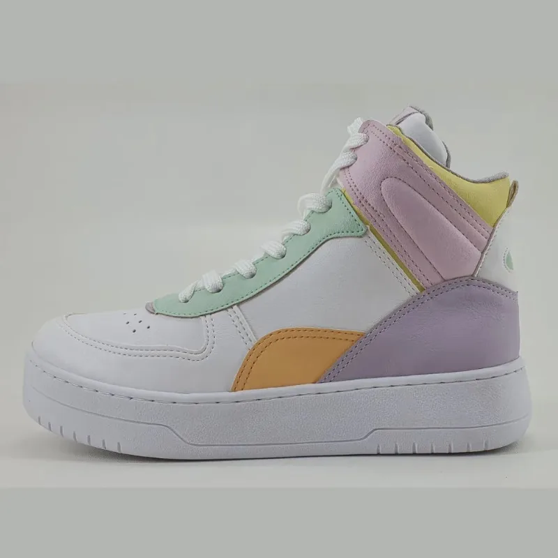 Tênis Feminino Cano Alto Tipo Jordan Color Block 2111705 - Via Marte
