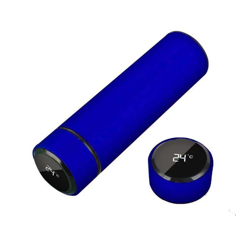 Garrafa Térmica Inox 500ml Quente Frio Tampa Azul Nº6