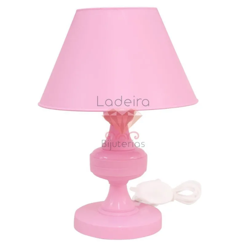 Base De Abajur Plástico 24Mm Unidade 217 - Rosa Bebe