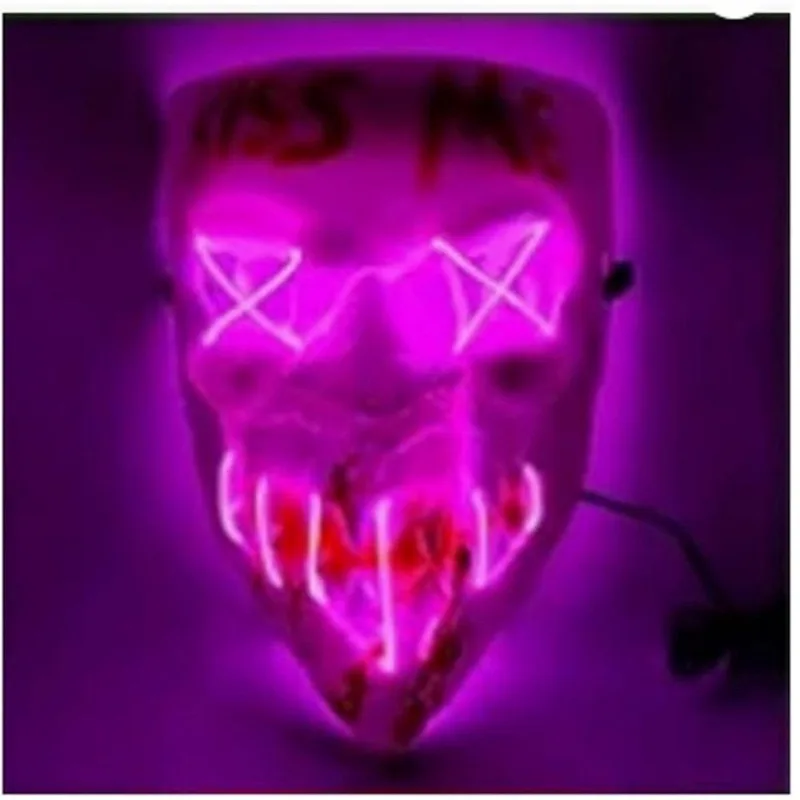 Máscara de LED pvc 22x18cm Halloween Festa Cosplay