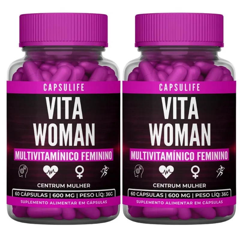 2 Vita Woman Multivitamínico Feminino 60 Cápsulas