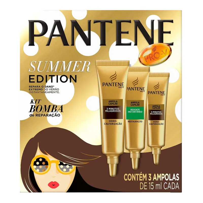 Kit Ampola Pantene Summer 15ml 3 Unidades - Pantene