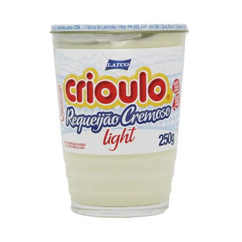 Requeijao Crioulo Light Copo 250gr - CRIOULO