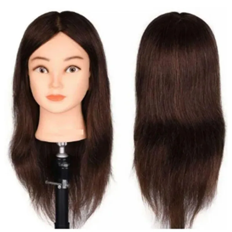 Cabeça De Treino Cabelo 80% Natural 55Cm Pode Ser Lavado