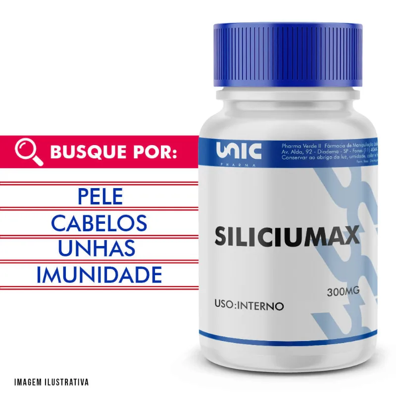 SiliciuMax 300mg com selo de autenticidade 30 Cápsulas 30 Cápsulas 30 Cápsulas