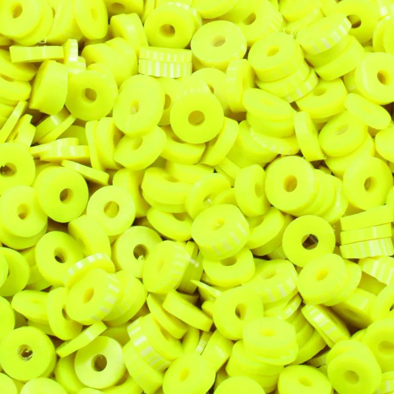 ENTREMEIO DISQUINHO LEITOSO NACIONAL 08MM EM PLASTICO COM 500GR 033M - Amarelo Neon 818