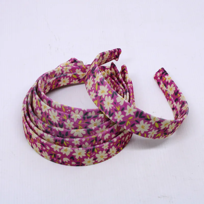 Tiara Encapada Floral 30Mm Em Suplex Com 12 Peças 230 - Pink