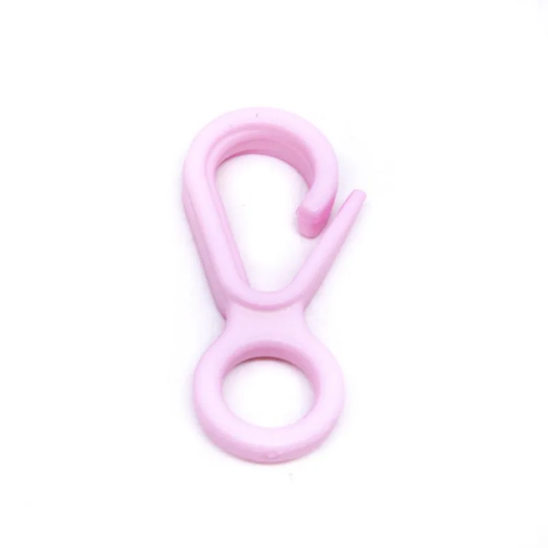 FECHO MOSQUETÃO 33MM EM PLASTICO COM 100 PEÇAS 217 - Rosa Bebe Z17