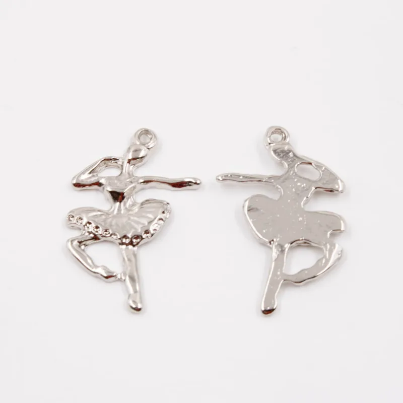 PINGENTE BAILARINA 31X21MM EM ZAMAC COM 100GR Niquel