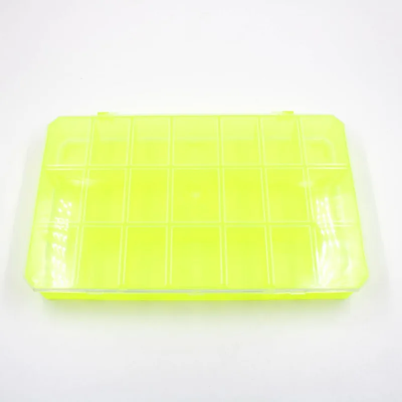 CAIXA RETANGULAR ORGANIZADORA TRANSLUCIDA COM 21 DIVISORIAS 30X18 UNIDADE 033M - Amarelo Neon 818