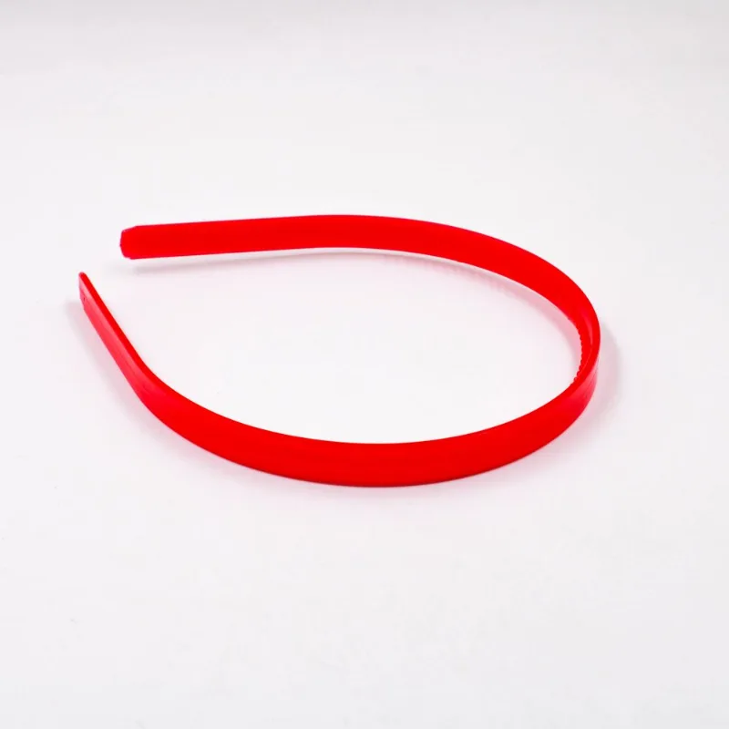 TIARA DE SILICONE COM DENTE 10MM COM 12 PEÇAS 201 - Vermelho