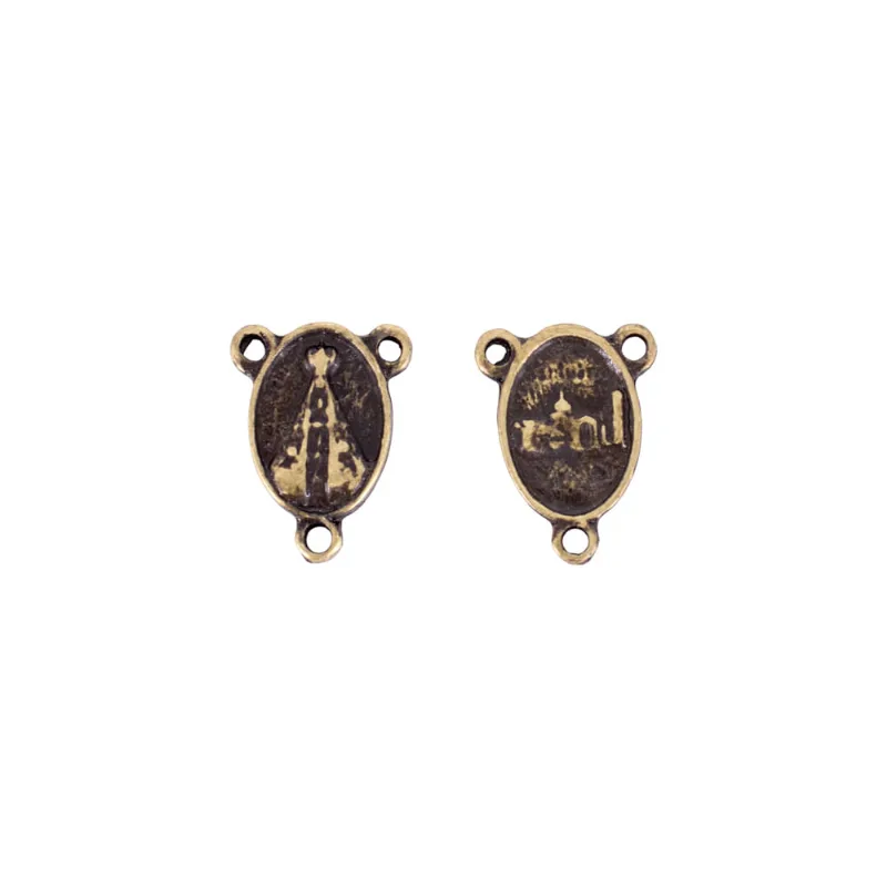 Entremeio Nossa Senhora 19X14mm Em Zamac Com 36 Peças 075 - Ouro Velho