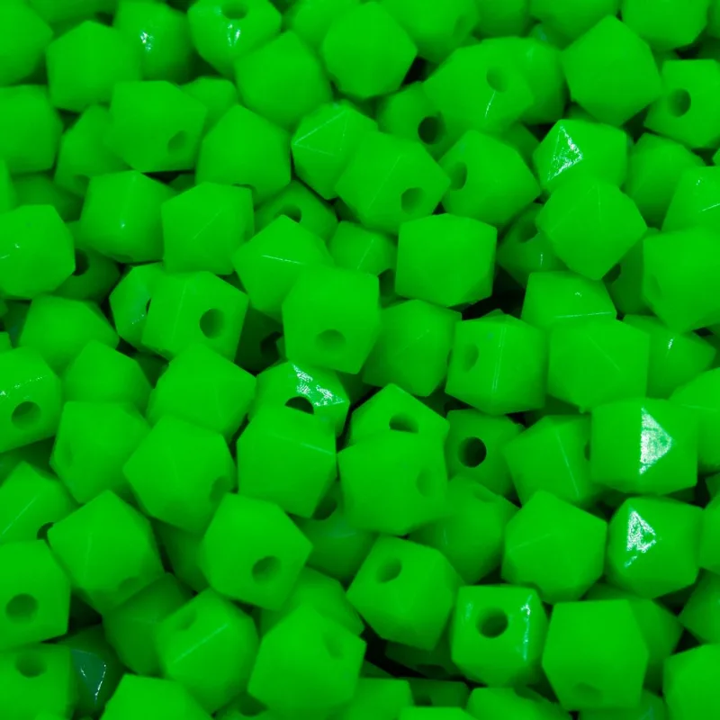 QUADRADO PASSANTE 08MM EM ACRILICO COM 500G NACIONAL 036M - Verde Neon 036