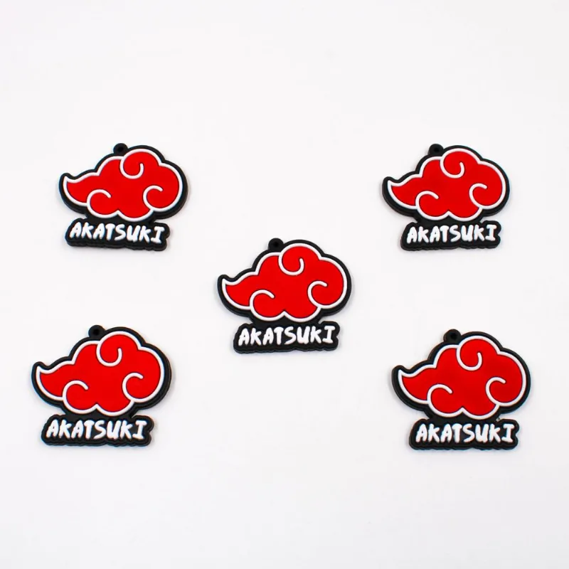 PINGENTE AKATSUKI 51X44MM EMBORRACHADO COM 50 PEÇAS 201 - Vermelho