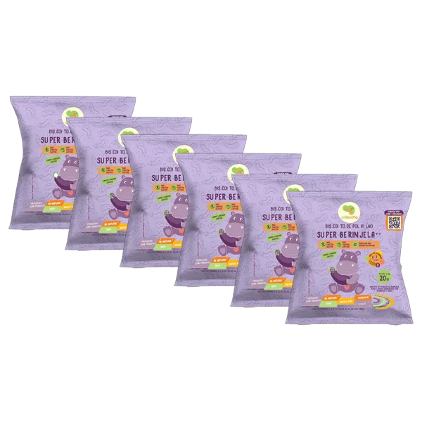 Kit 6x: Biscoito De Polvilho Super Berinjela Vegano Crilancha 20g - Não Informado - Bebê E Infantil