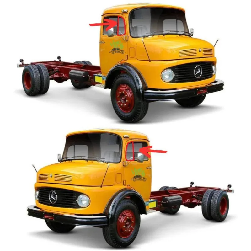 Par Borracha Vidro Vento Caminhao Mercedes Mb