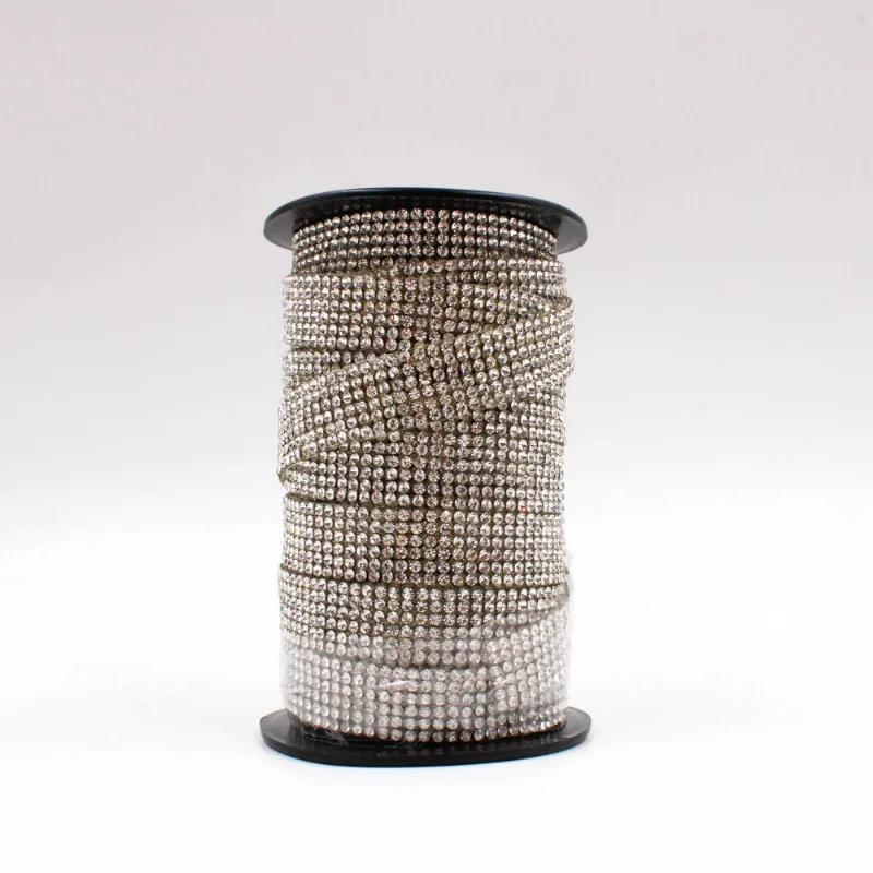 Faixa De Strass 13Mm Em Vidro Com 10 Metros 101K - Cristal 101