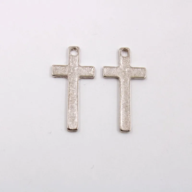 PINGENTE CRUZ SIMPLES 21.5 MM EM ZAMAC COM 100GR 074 - Niquel