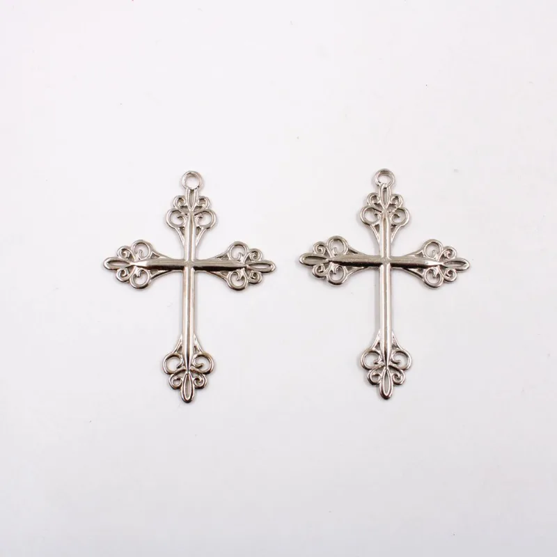 PINGENTE CRUZ ARABESCADA 58 MM EM ZAMAC COM 100GR Niquel
