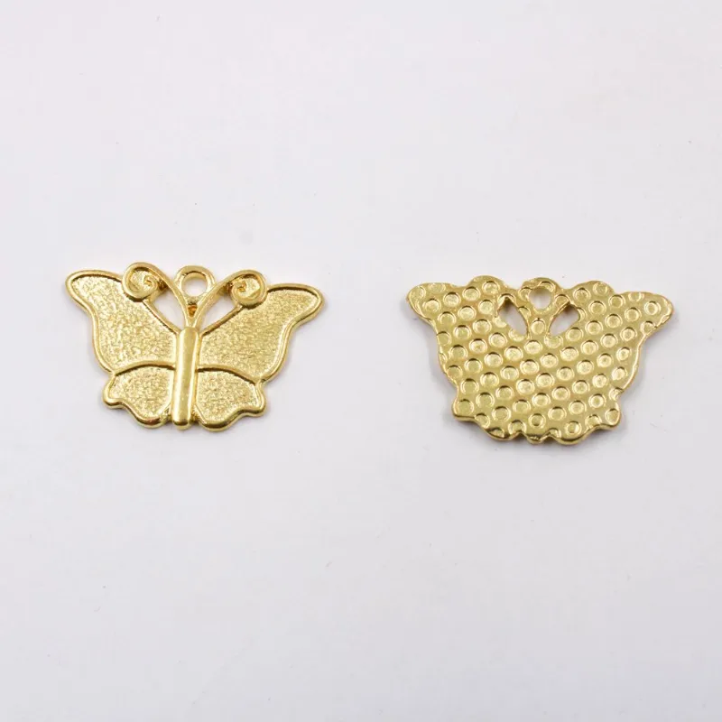 PINGENTE BORBOLETA 29X19MM EM ZAMAC COM 100GR 073 - Dourado