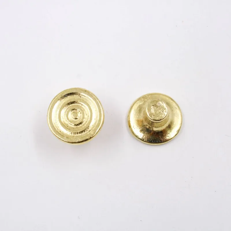 PÉ DE BANDEJA REDONDO 18X15MM EM ZAMAC COM 12 PEÇAS 073 - Dourado